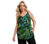 Yours Curve Tropical Cami Vest Top - Women's - Plus Size Curve Black