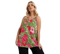 Yours Curve Tropical Cami Vest Top - Women's - Plus Size Curve Green