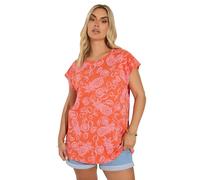 Tropical Fruit Print T-Shirt Yours Orange 22-24