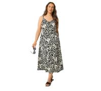 Yours Curve Tropical Keyhole Dress - Women's - Plus Size Curve Black