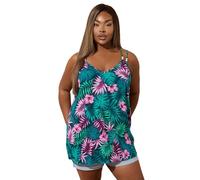 Yours Curve Tropical Leaf Print Cami Top - Women's - Plus Size Curve