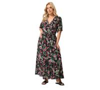 Yours Curve Tropical Shirred Neck Maxi Dress - Women's - Plus Size Curve