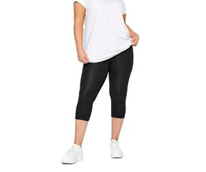 Yours - Curve Tummy Control Soft Touch Stretch Cropped Leggings - Women's - Plus Size Curve Black