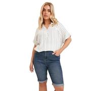 Yours Curve Turn Up Denim Shorts - Women's - Plus Size Curve Mid Blue