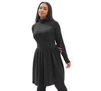 Yours Curve Turtle Neck Peplum Mini Dress - Women's - Plus Size Curve Black