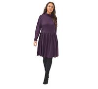 Yours Curve Turtle Neck Peplum Mini Dress - Women's - Plus Size Curve Purple