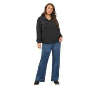 Yours Women's Utility Long Sleeve Shirt in Black | Size: 16