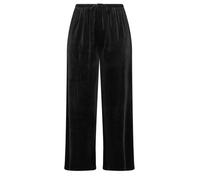 Yours Women's Velvet Wide Leg Trousers in Black | Size: 14R Yours Black 14R