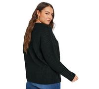 Yours Curve Waffle Knit Jumper - Women's - Plus Size Curve Black