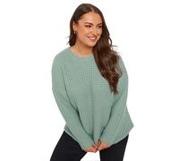 Yours Curve Waffle Knit Jumper - Women's - Plus Size Curve Blue