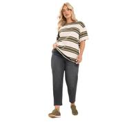 Yours Women's Barrel Leg Jeans in Black | Size: 22R