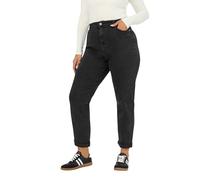 Yours Curve Washed Boyfriend Jeans - Women's - Plus Size Curve Black