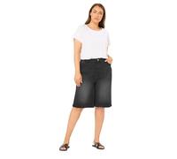 Yours Curve Washed Denim Shorts - Women's - Plus Size Curve Black