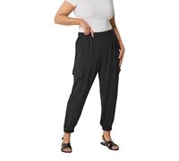 Yours Curve Washed Twill Cargo Joggers - Women's - Plus Size Curve Black