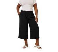 Yours Curve Washed Twill Culottes - Women's - Plus Size Curve Black