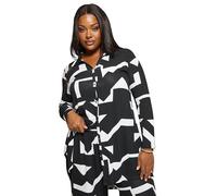 Yours Curve & White Abstract Shirt - Women's - Plus Size Curve