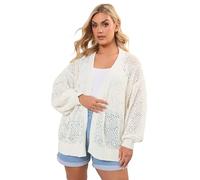 Balloon Sleeve Knitted Cardigan Yours Ivory 22-24
