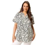 Yours Women's Dalmatian Print Swing Blouse in Ivory | Size: 18 Yours Ivory 18