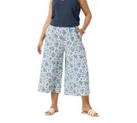 Yours Curve White Ditsy Floral Culottes - Women's - Plus Size Curve