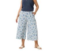 Yours Curve White Ditsy Floral Culottes - Women's - Plus Size Curve