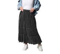 Dobby Tiered Maxi Skirt Yours Black 22-24