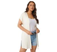 Yours Curve White Grown-On Sleeve Kimono - Women's - Plus Size Curve