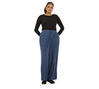 Yours Curve Wide Leg Chambray Trousers - Women's - Plus Size Curve