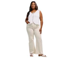 Yours Curve Wide Leg Denim Jeans - Women's - Plus Size Curve