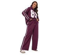 Yours Curve Wide Leg Side Stripe Joggers - Women's - Plus Size Curve