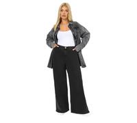 Yours Curve Wide Leg Slouchy Jeans - Women's - Plus Size Curve