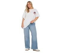 Yours Curve Wide Leg Stretch Jeggings - Women's - Plus Size Curve Light Blue
