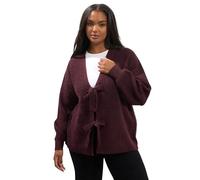 Yours Curve Wine Red Bow Tie Front Cardigan - Women's - Plus Size Curve