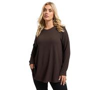 Yours Curve Wine Red Textured Long Sleeve Swing Top - Women's - Plus Size Curve