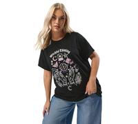 Yours Curve 'Witchful Thinking' Slogan T-Shirt - Women's - Plus Size Curve Black