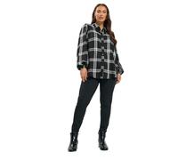 Yours Curve Women's Plus Size Check Blouse Black