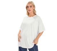 Yours Curve Green Woven Panel Oversized T-Shirt - Women's - Plus Size Curve