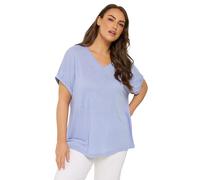 Yours Curve Yellow Linen Look T-Shirt - Women's - Plus Size Curve
