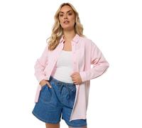 Yours Curve Yellow Stripe Textured Shirt - Women's - Plus Size Curve