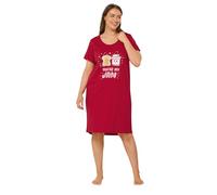 Yours Curve 'You're My Jam' Dipped Back Nightdress - Women's - Plus Size Curve Red