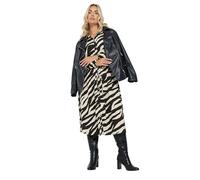 Yours Curve Zebra Print Long Sleeve Shirt Dress - Women's - Plus Size Curve Black