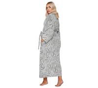 Yours Curve Zebra Shawl Collar Maxi Dressing Gown - Women's - Plus Size Curve
