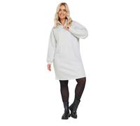 Yours Curve Zip Neck Jumper Dress - Women's - Plus Size Curve Grey
