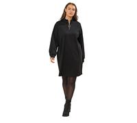 Yours Curve Zip Neck Mini Jumper Dress - Women's - Plus Size Curve Black