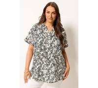Yours Women's Dalmatian Print Swing Blouse in Ivory | Size: 22-24 Yours Ivory 22-24