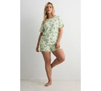 Yours Curve Green Dalmatians Short Sleeve Pyjama Set - Women's - Plus Size Curve