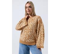 Yours Women's Deer Knitted Jumper in Brown | Size: 18-20 Yours Brown 18-20