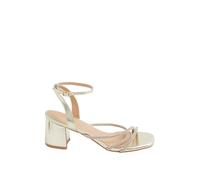 Yours - Diamante Asymmetric Block Heels In Wide E Fit - Women's