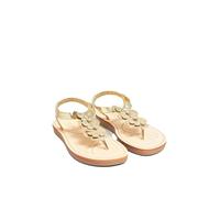 Yours Women's Extra Wide Fit Diamante Butterfly Sandals in Metallic Gold | Size: 7EEE Yours Metallic Gold 7EEE