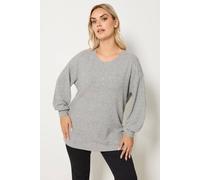 Yours Diamante Embellished Jumper In Light Grey Light Grey 20