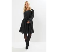 Yours Diamante Embellished Mini Dress In Black Black 34-36